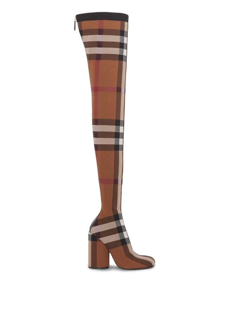 burberry thigh boots|burberry boots with clear heels.